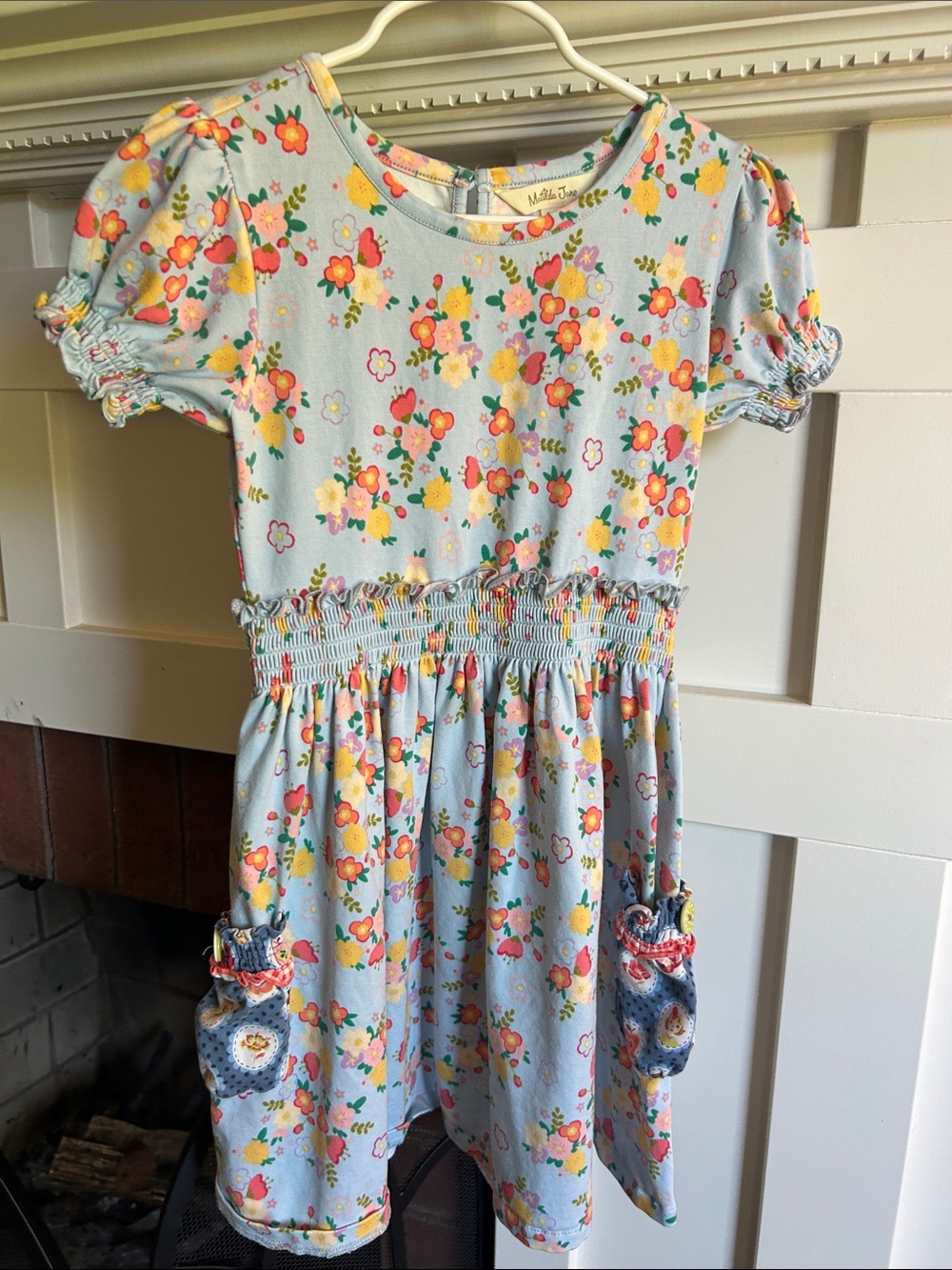 Matilda Jane Size 6 EUC Blue Floral Dress